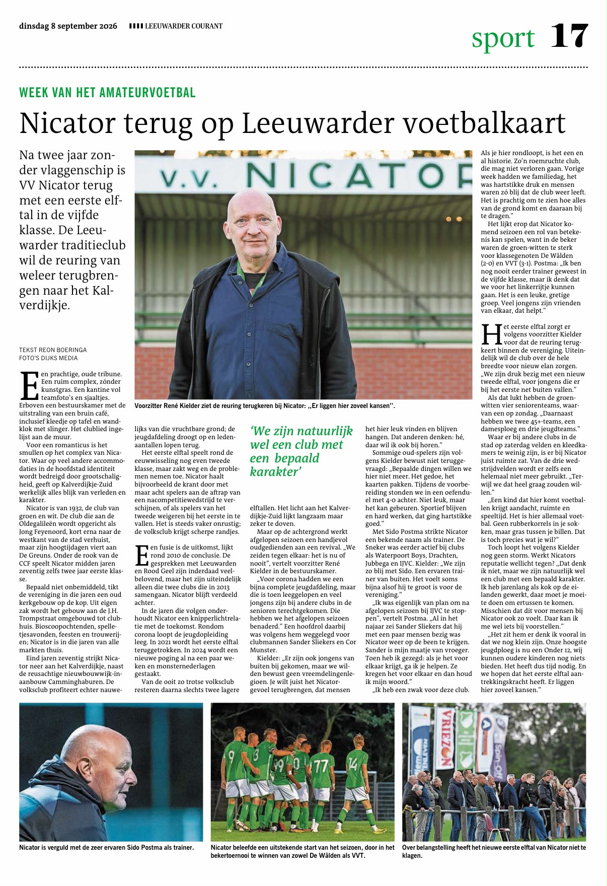 Nicator terug op de voetbalkaart
