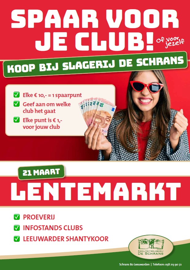 Spaar voor onze club!