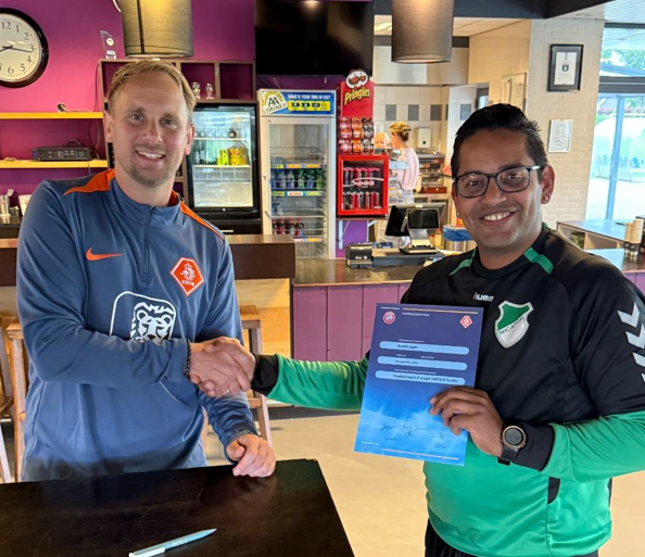 Andre gefeliciteerd met het behalen van het K.N.V.B. “VC2 Jeugd trainer” diploma!